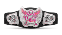 a wwe championship belt with a pink design