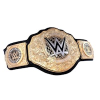 the wwe world championship belt is shown on a white background